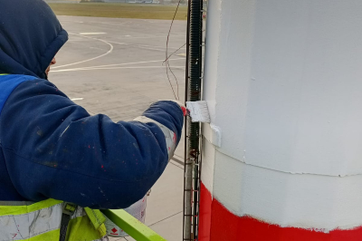 Окраска мачт,октябрь 2025